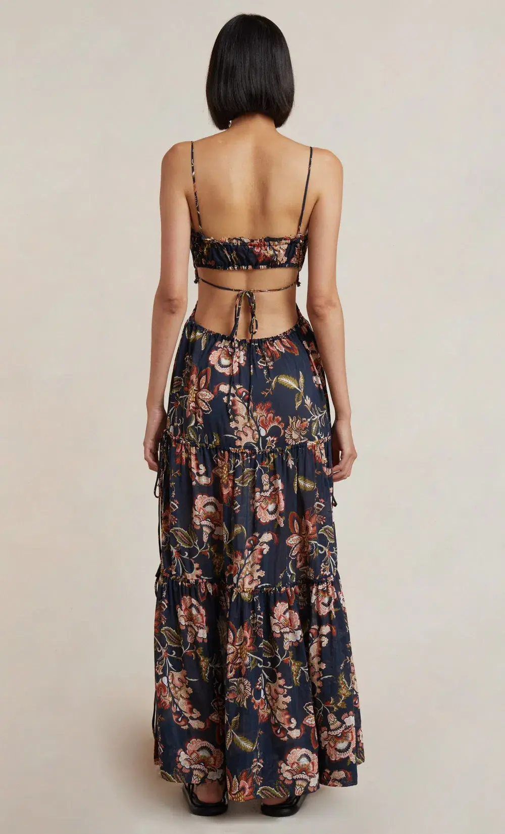 Bec & Bridge Lori Tie Maxi Dress Floral Print Size 8 - Image 3