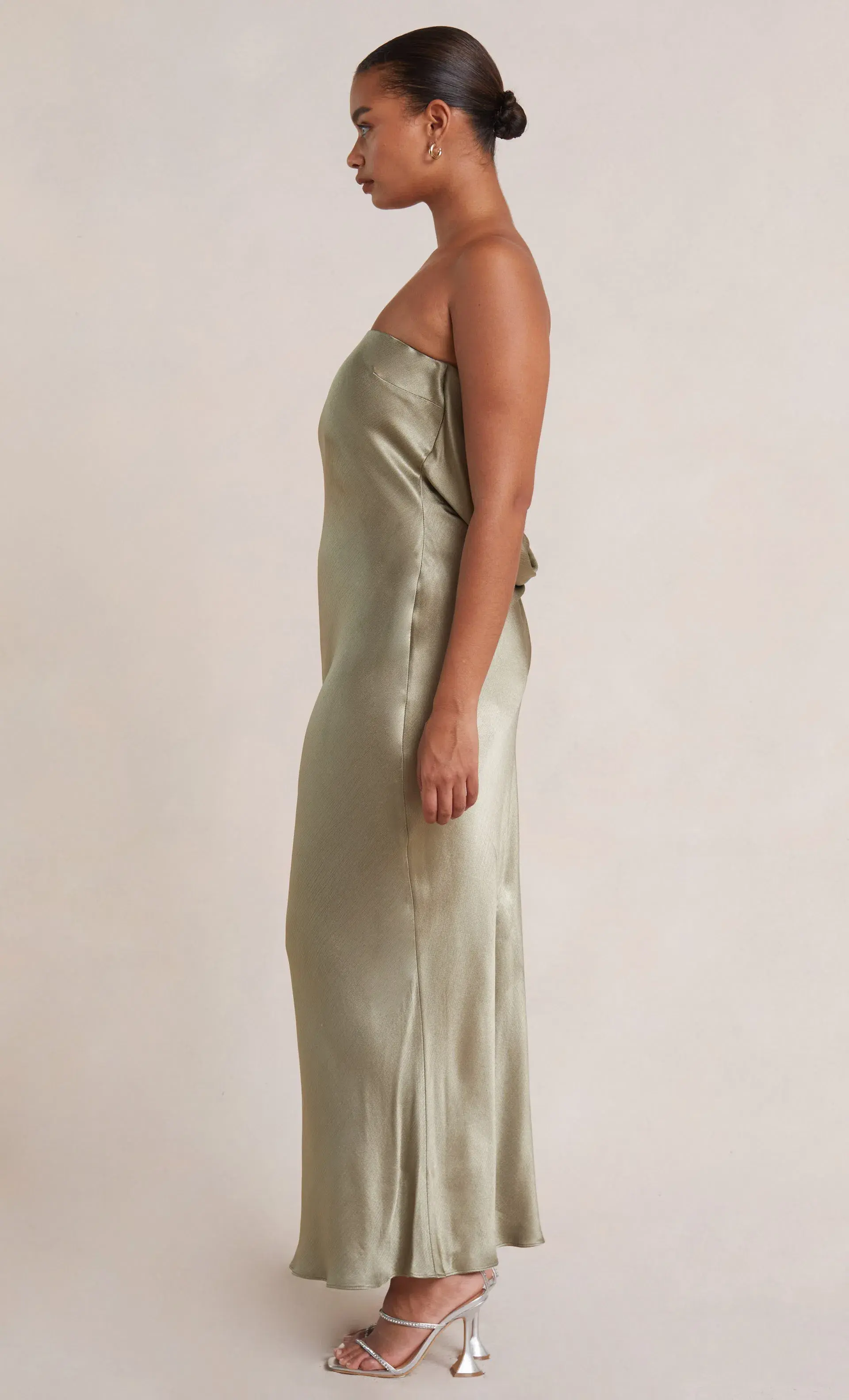 Bec & Bridge Moon Dance Strapless Dress Sage Green Size 14 - Image 3