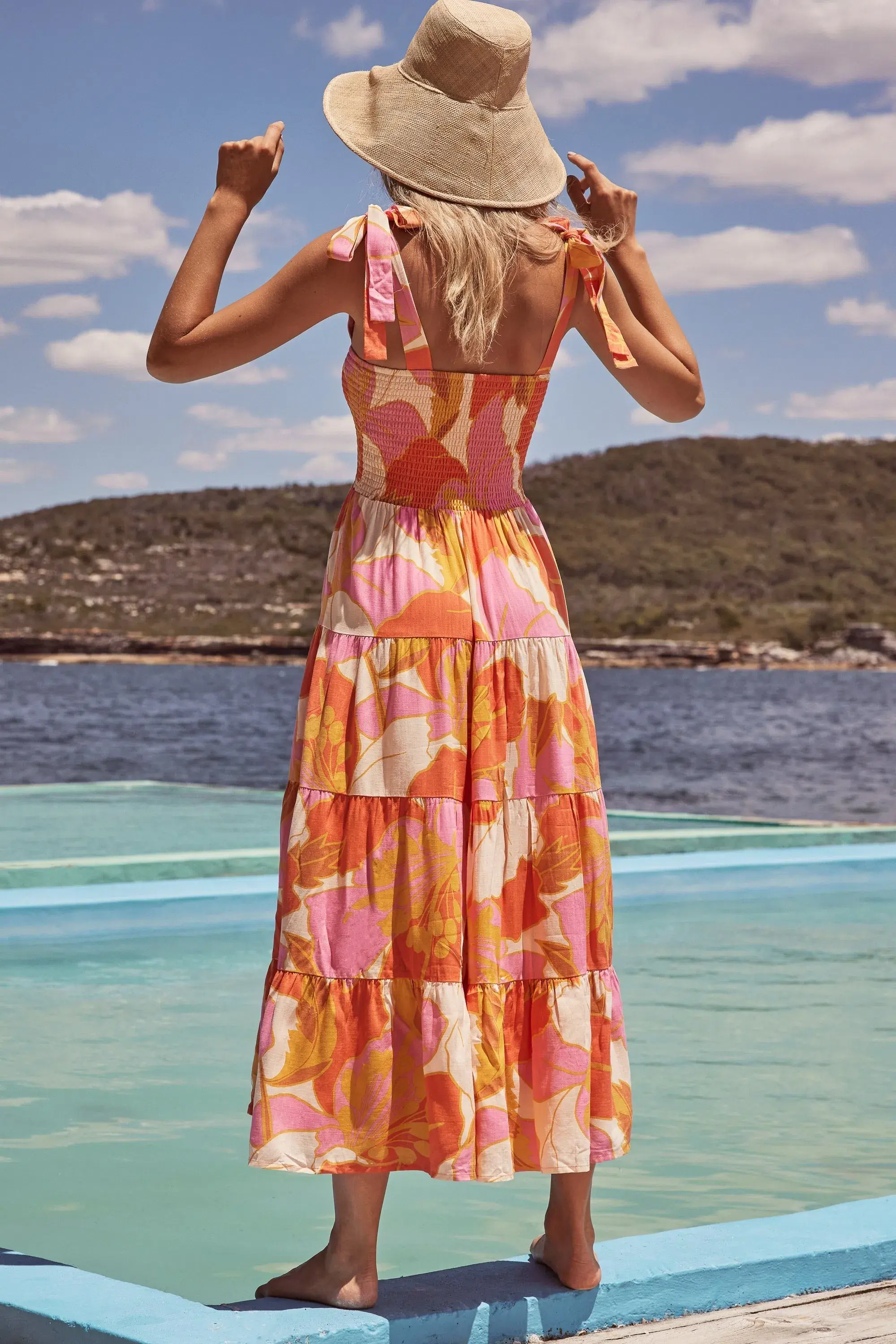 Mister Zimi Savannah Tie Dress Tahiti Print Size 10 - Image 2