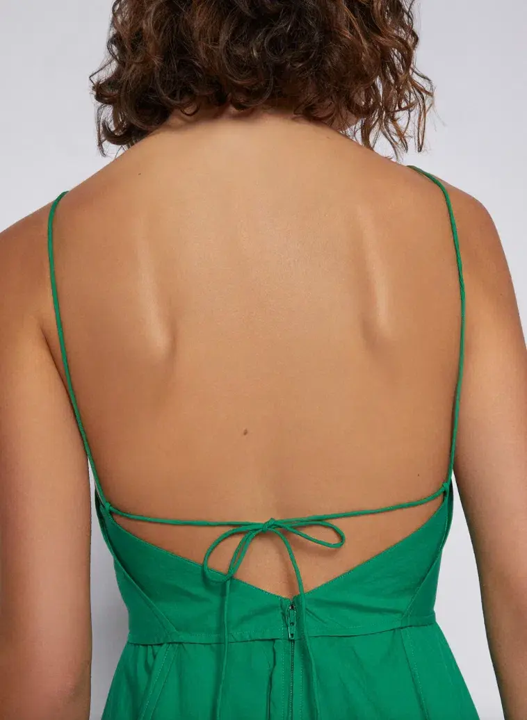 Scanlan Theodore Parachute Mini Strappy Dress Green Size 8 for rent on The Volte - main image