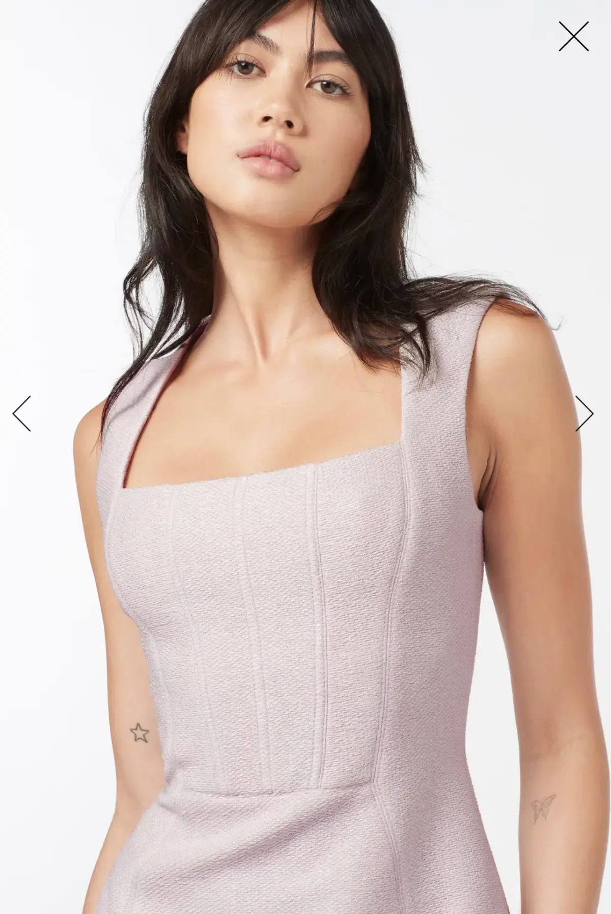 Manning Cartell Water Colour Mini Dress Lilac Tint Size 8 - Image 3