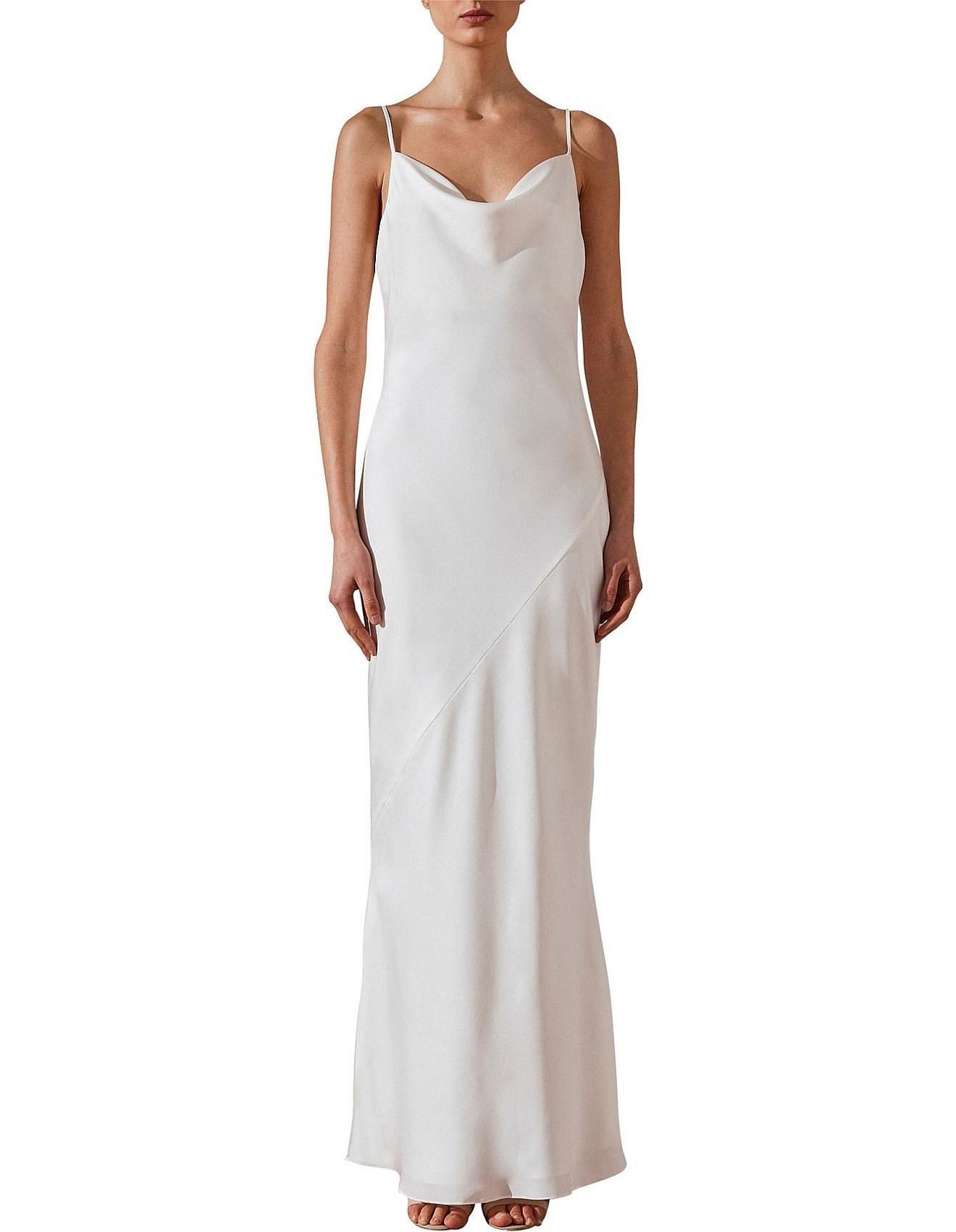 Shona Joy Luxe Bias Cowl Slip Dress Ivory Size 6  - Image 1
