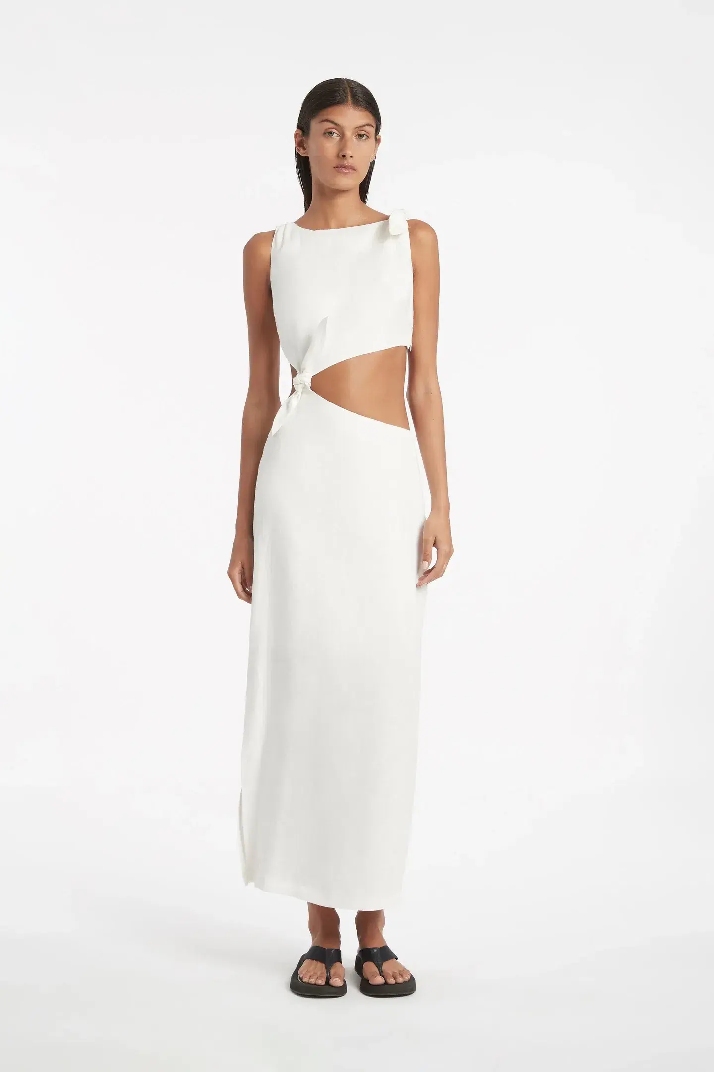 Sir The Label Ambroise Knot Dress White Size 8 - Image 1