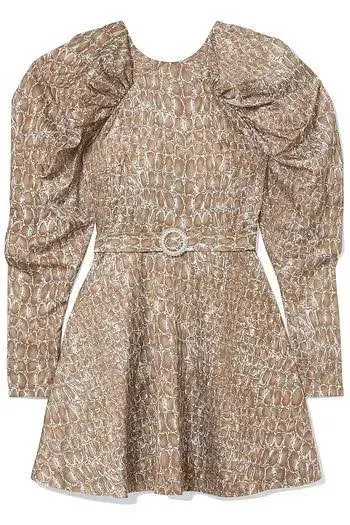 Rotate by Birger Christensen Number 26 Dress Reptile Print Size 34 - Image 4