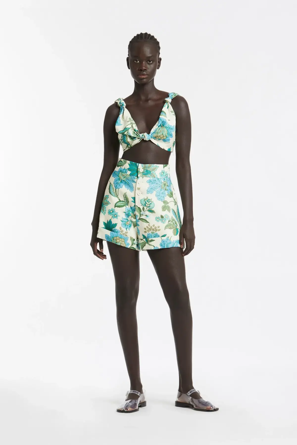 Sir The Label Alexandre Knot Bralette Size 1 and Short Size 2 Set Print  - Image 1