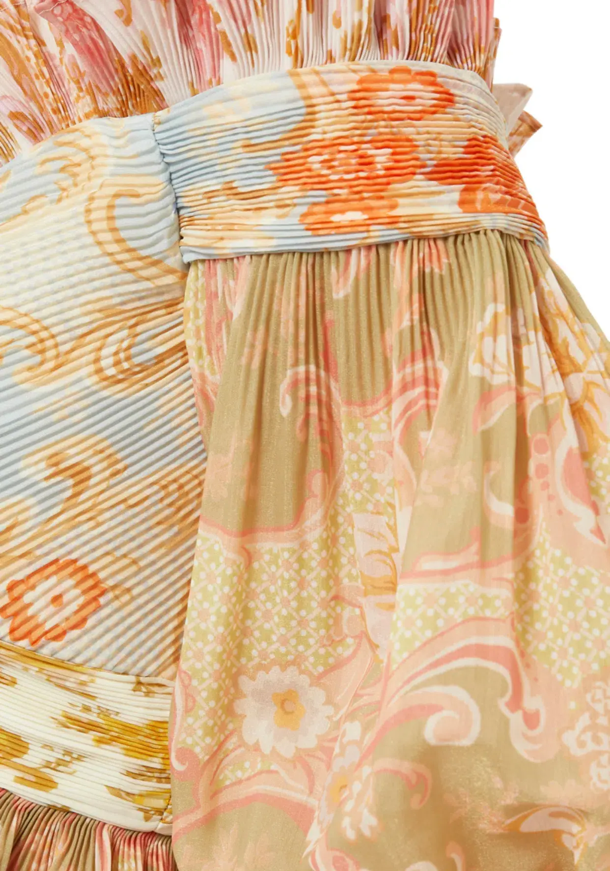Zimmermann Postcard Pleated Fan Top size 2 Long Skirt Print Size 3 - Image 2