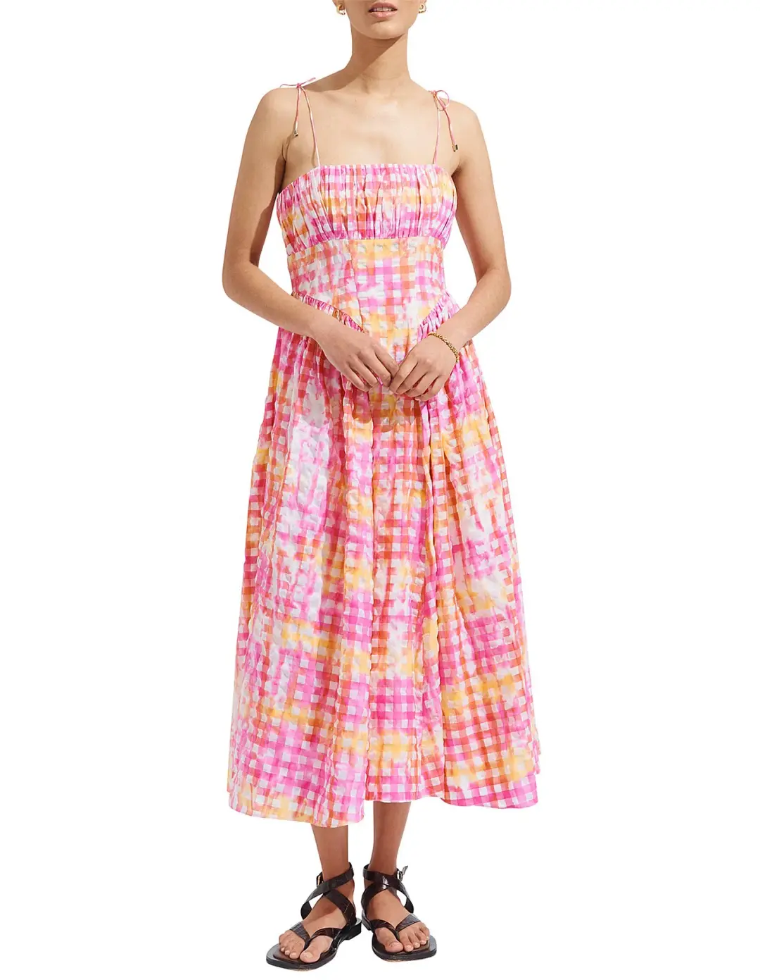 Steele Marina Dress Pink Classic Gingham Print Size L / AU 12 for rent on The Volte - main image