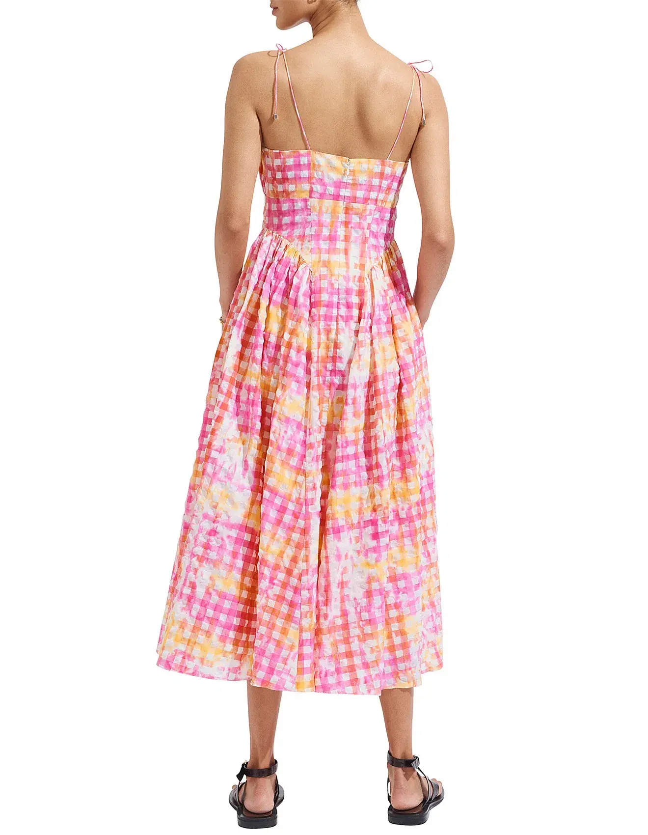 Steele Marina Dress Pink Classic Gingham Print Size L / AU 12 - Image 2