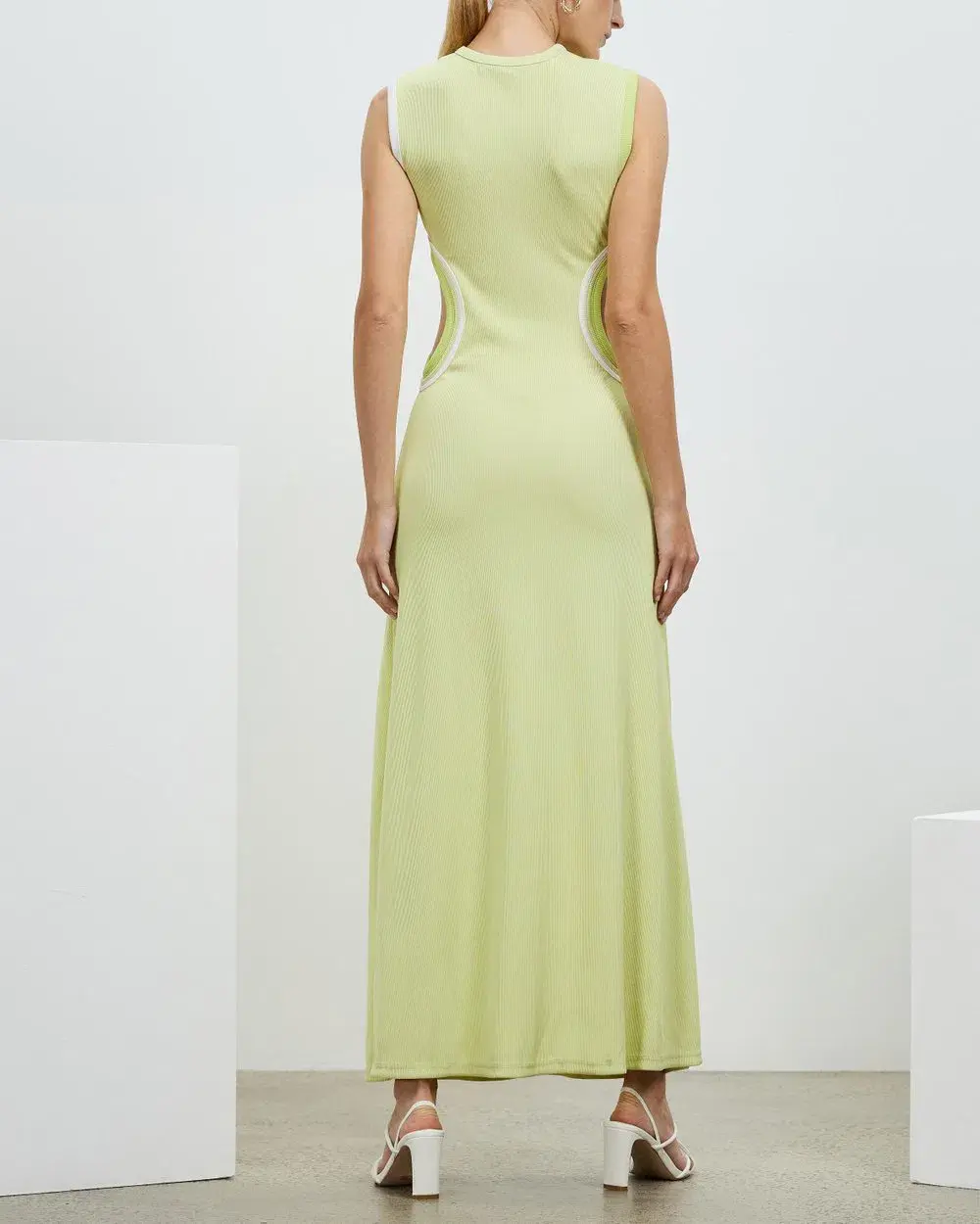 Christopher Esber Multi Bind Fran Dress in Pistachio Multi Green Size 12 - Image 2