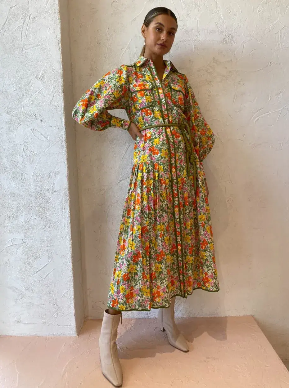 Alemais Cabana Midi Shirtdress Print Size 8  - Image 6