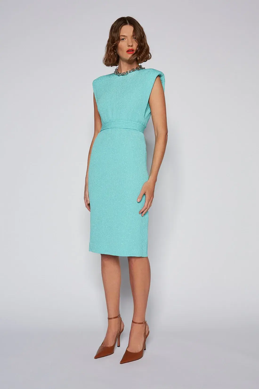 Scanlan Stretch Reptile Dress Mint Size 8  - Image 1