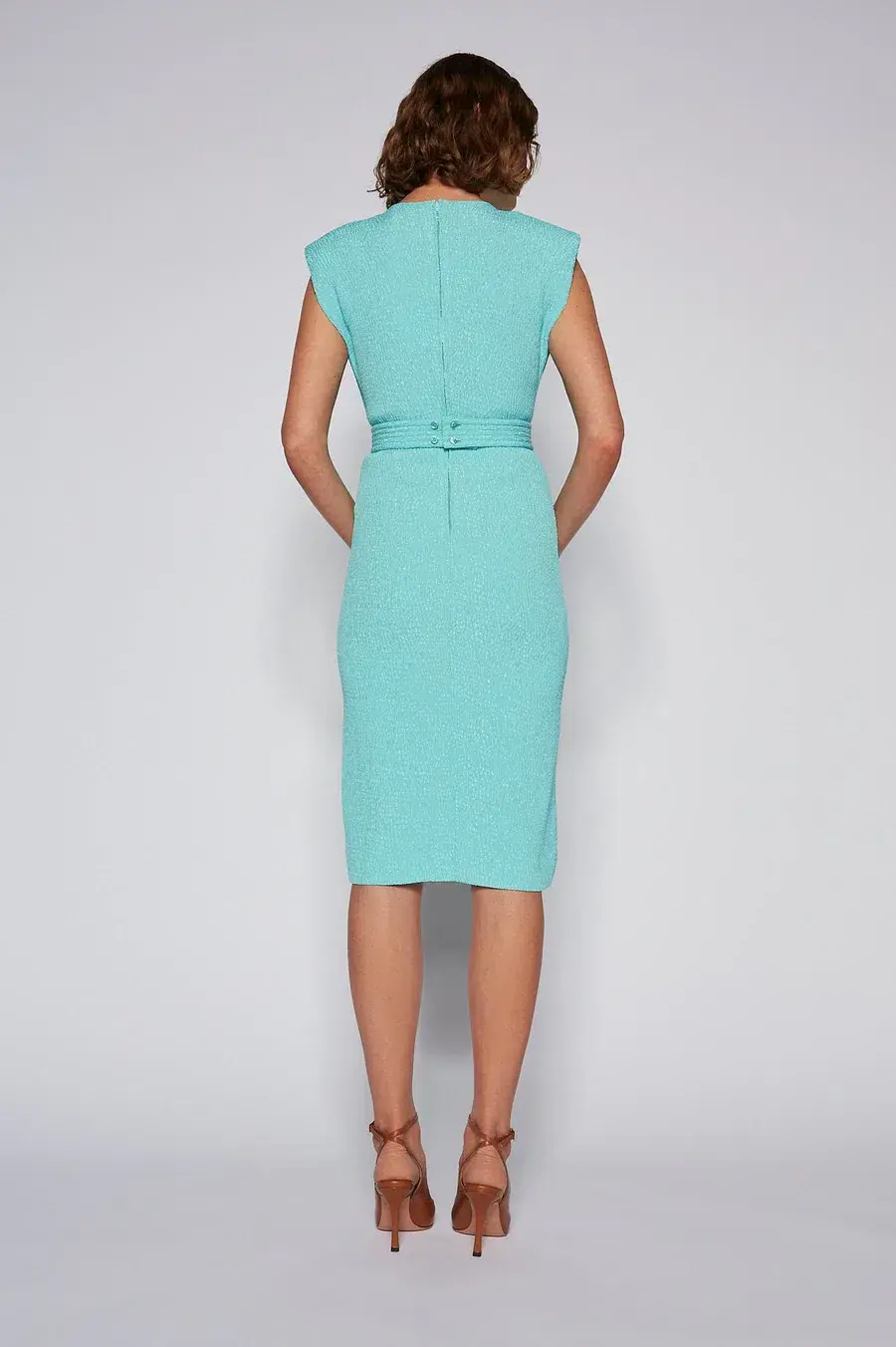 Scanlan Stretch Reptile Dress Mint Size 8  for rent on The Volte - main image
