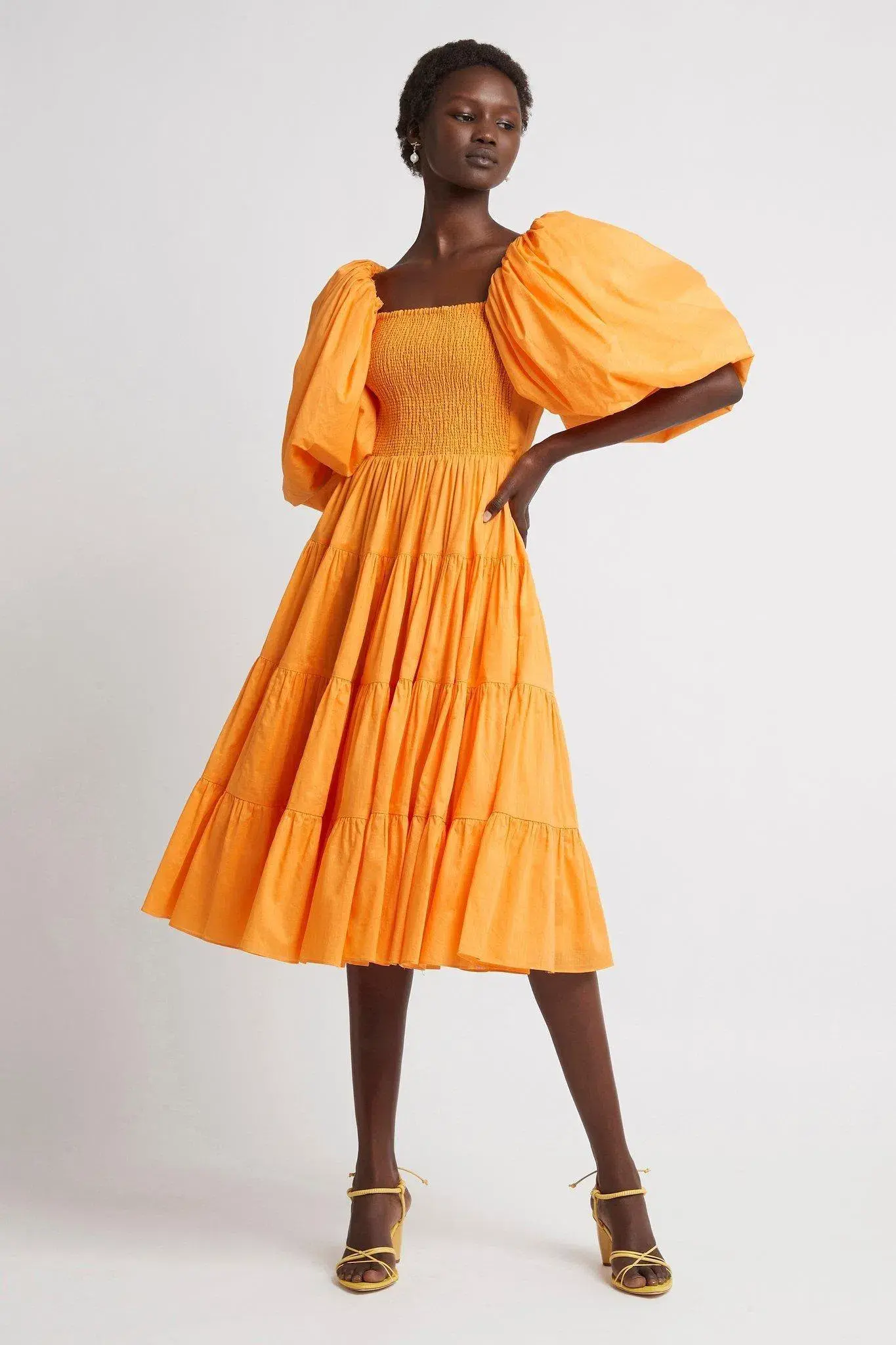AJE Cherished Midi Dress Orange Size 6 - Image 1