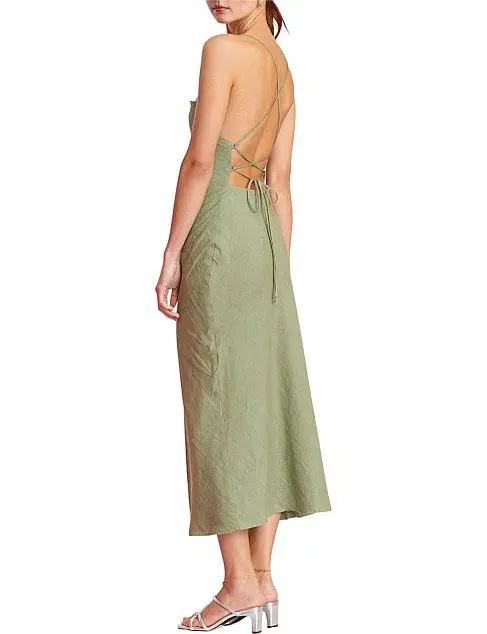 Bec & Bridge The Dreamer Linen Dress Green Size 6  - Image 2