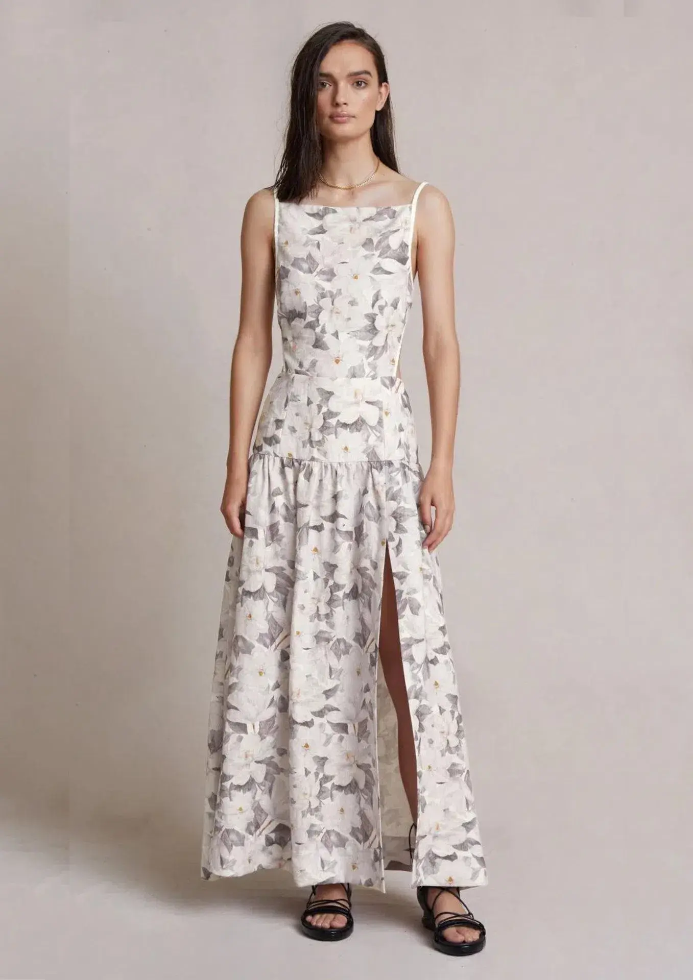 Bec & Bridge Gardenia Linen Maxi Dress Floral Size 8 - Image 1