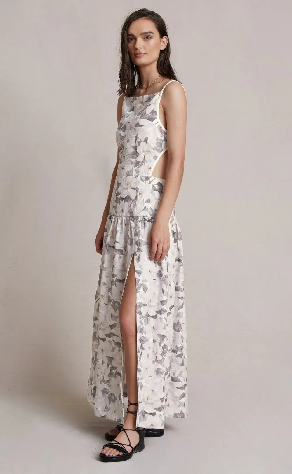 Bec & Bridge Gardenia Linen Maxi Dress Floral Size 8 - Image 2