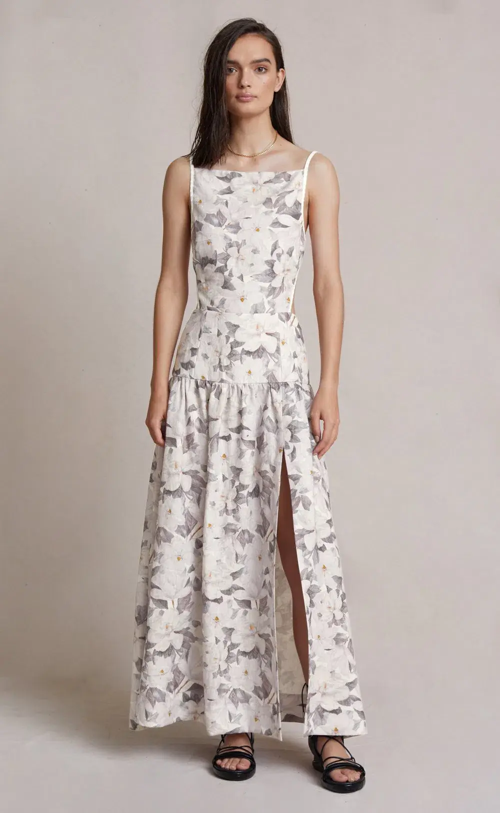 Bec & Bridge Gardenia Linen Maxi Dress Floral Size 8 - Image 6