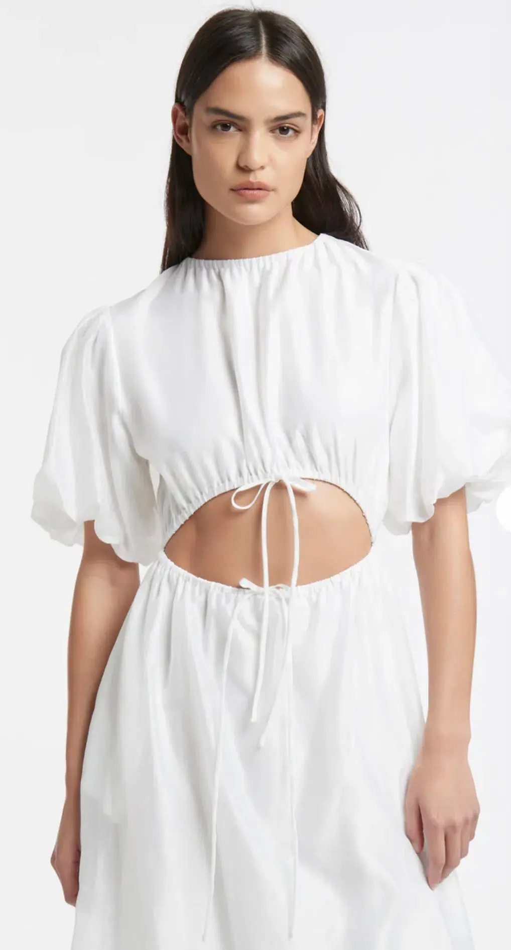 Sir the Label Franc Puff Sleeve Maxi Dress White Size AU 8 - Image 4