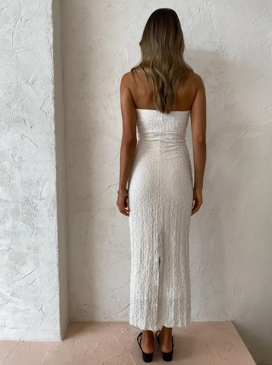 Ownley Petra Dress in Ivory White Size 8 for rent on The Volte - main image