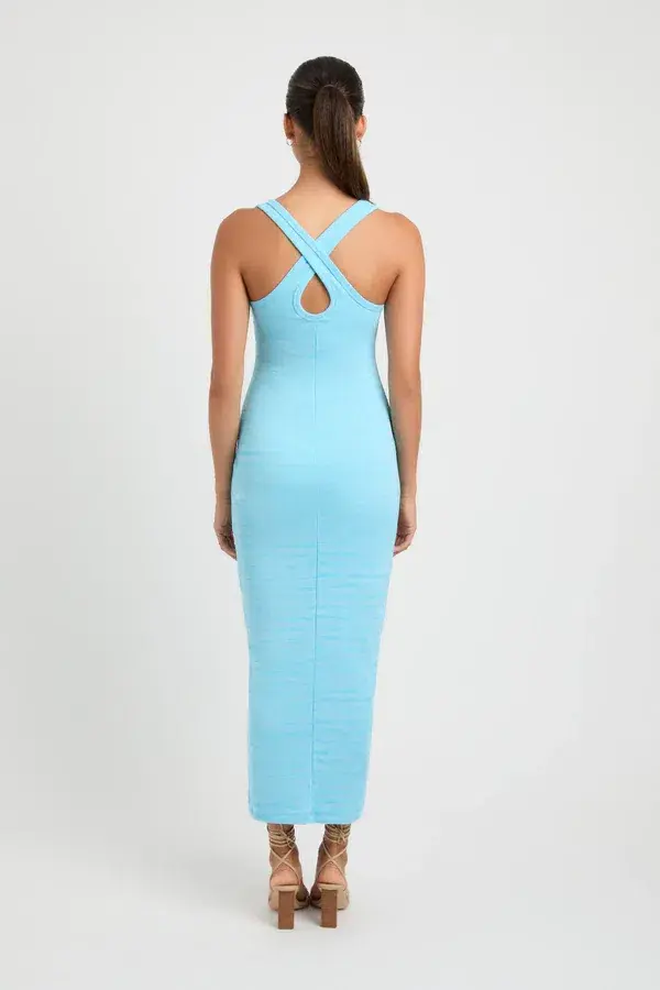 Kookai Abbie Midi Dress Blue Size 8 - Image 2