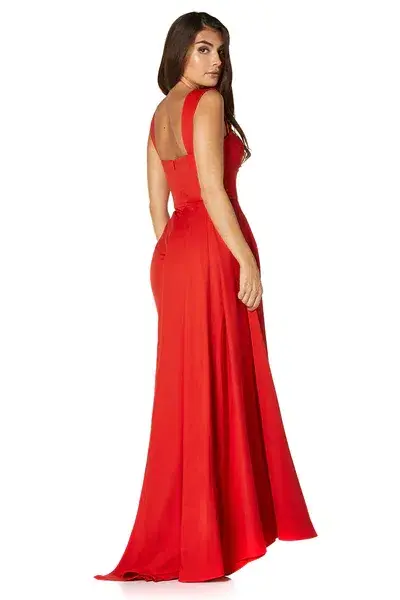 Jarlo London Melody Sweetheart Dress Red Size 8  - Image 3