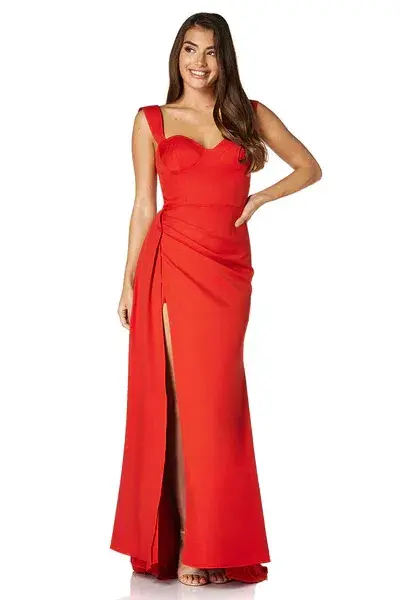 Jarlo London Melody Sweetheart Dress Red Size 8  - Image 2