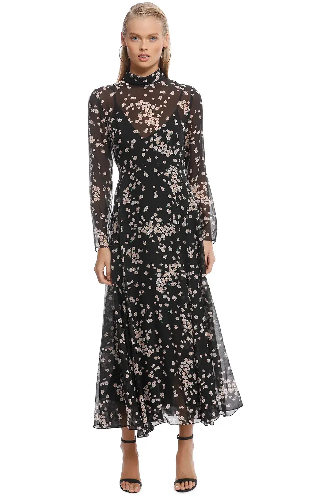 Camilla & Marc Gardin Floral Silk Dress Camelia Spot Print Size 8 for rent on The Volte - main image