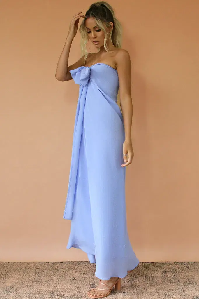 Sisters The Label Sasha Gown - Vienna Sky Silk for rent on The Volte - main image