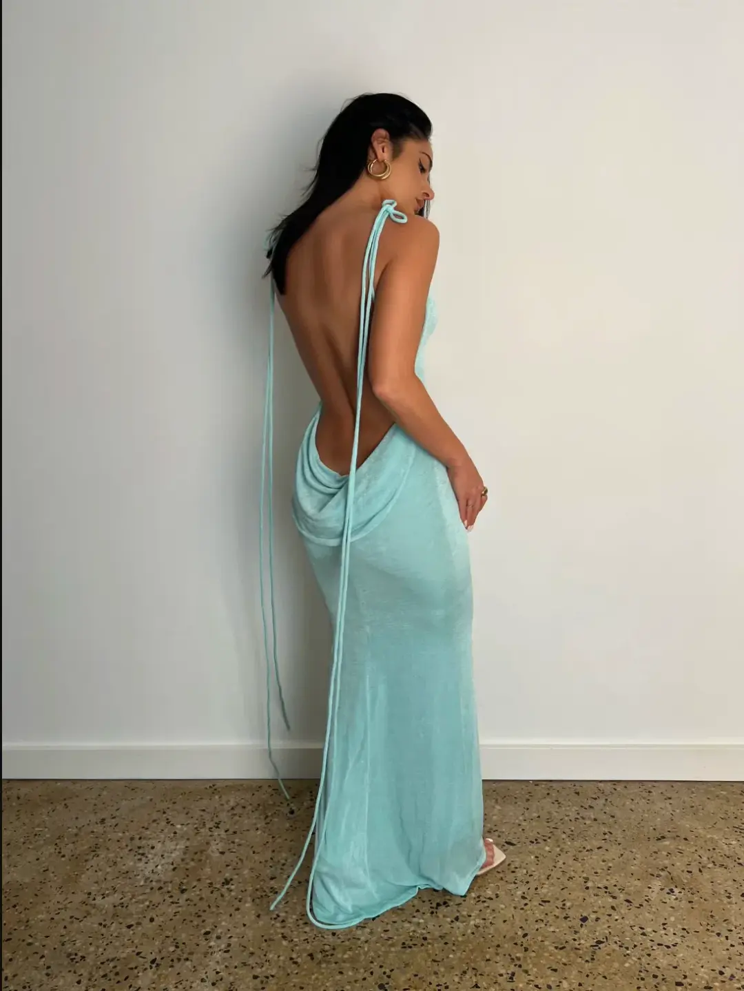 Mélani the Label Cristina Gown - Aqua - Medium for rent on The Volte - main image