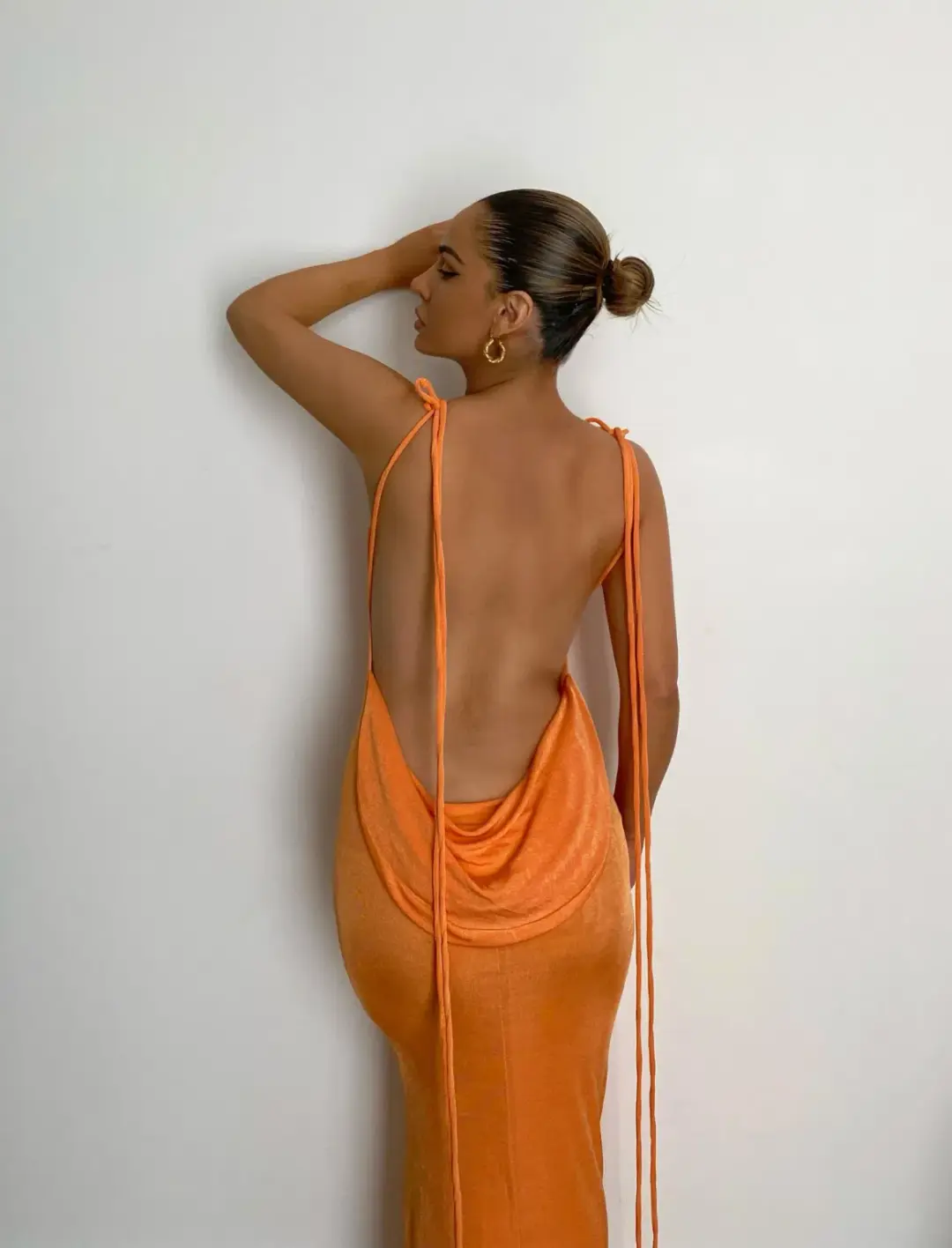 Mélani the Label Cristina Gown - Orange - Size Medium for rent on The Volte - main image