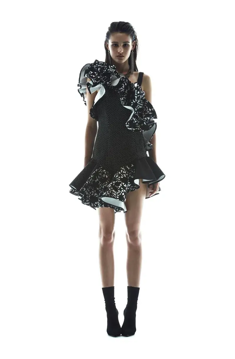 Asilio Untamed Heart Mini Dress Black Size 6 - Image 1