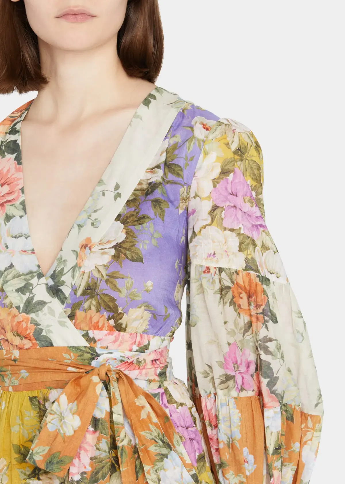 Zimmermann Pattie Wrap Mini Dress Print Size 12 - Image 4
