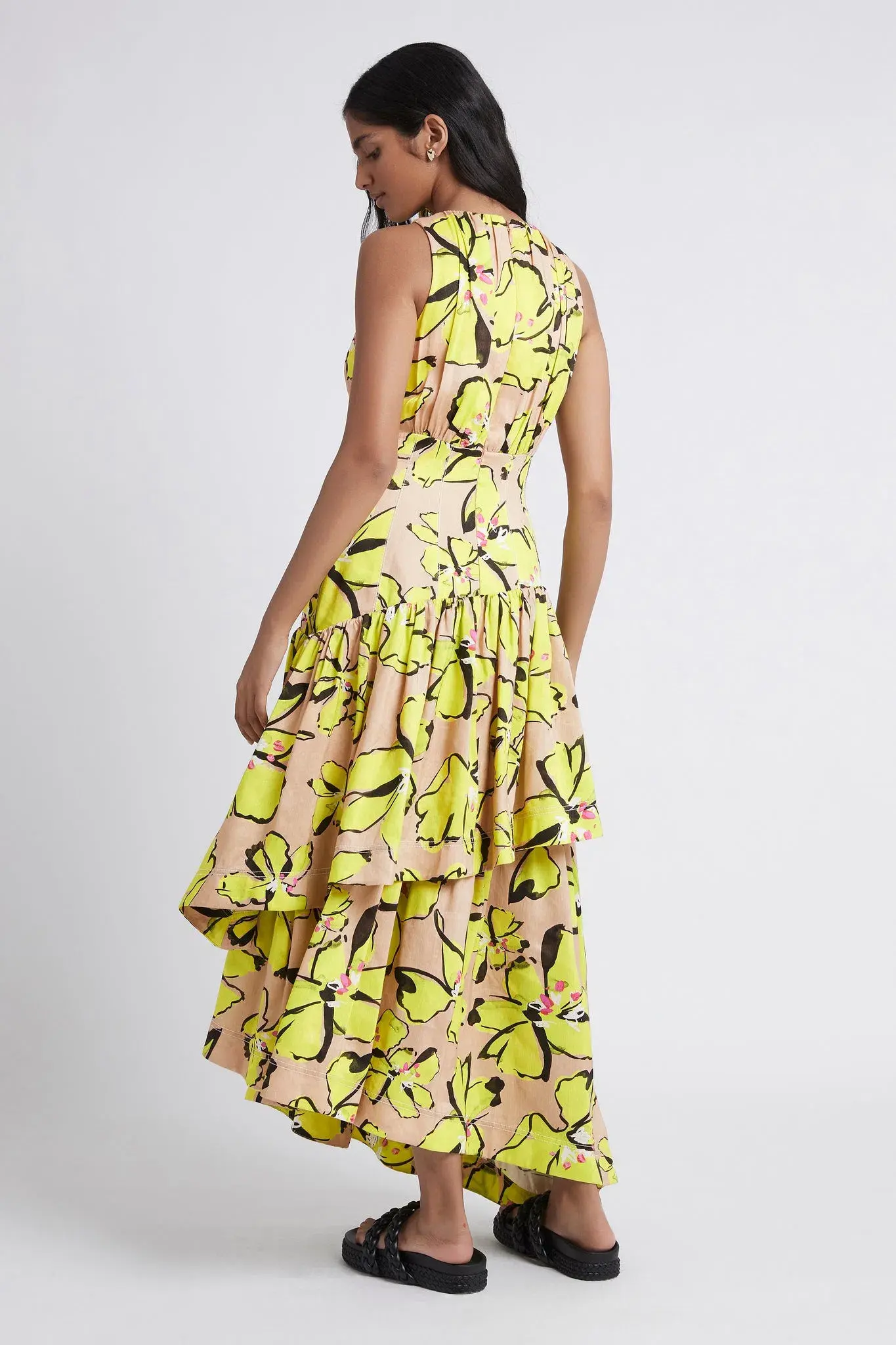 Aje Pelicano Tiered Dress Print Size 6   - Image 2
