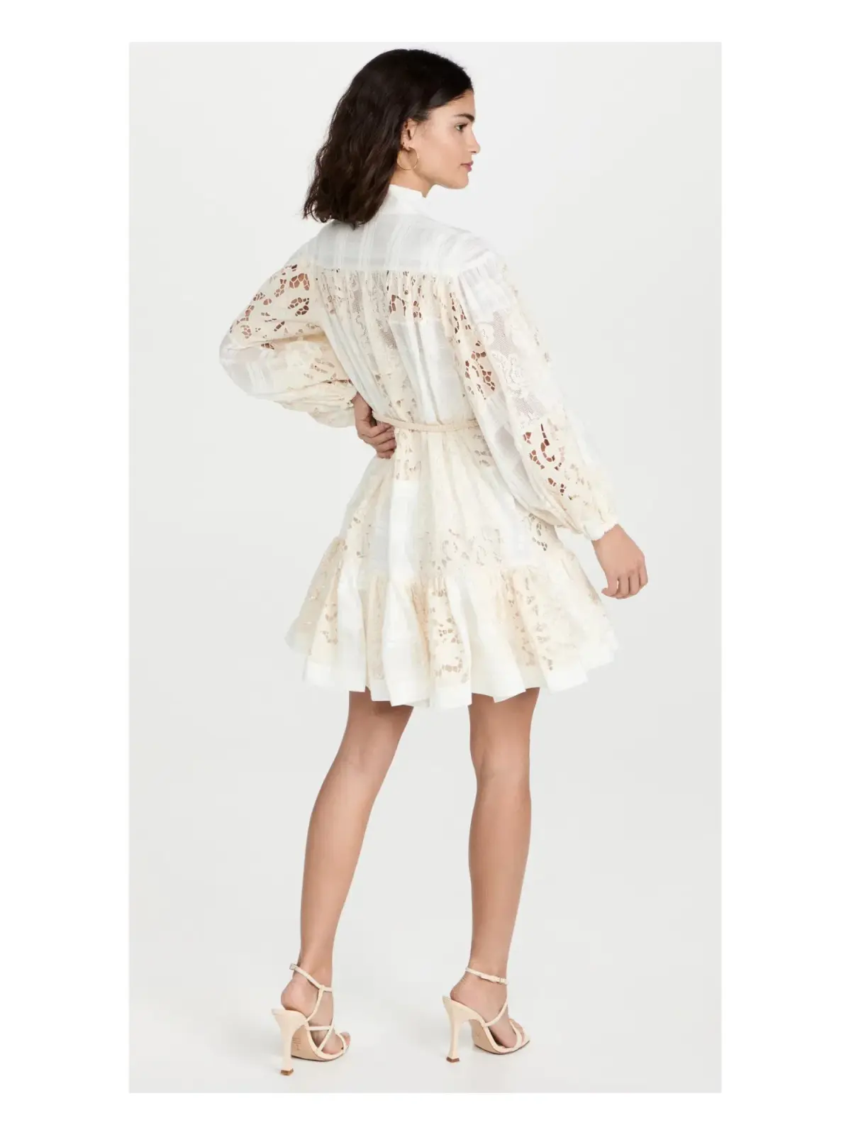 Zimmermann Andie Drop Waist Mini Dress White Size 2/ AU 12 - Image 2