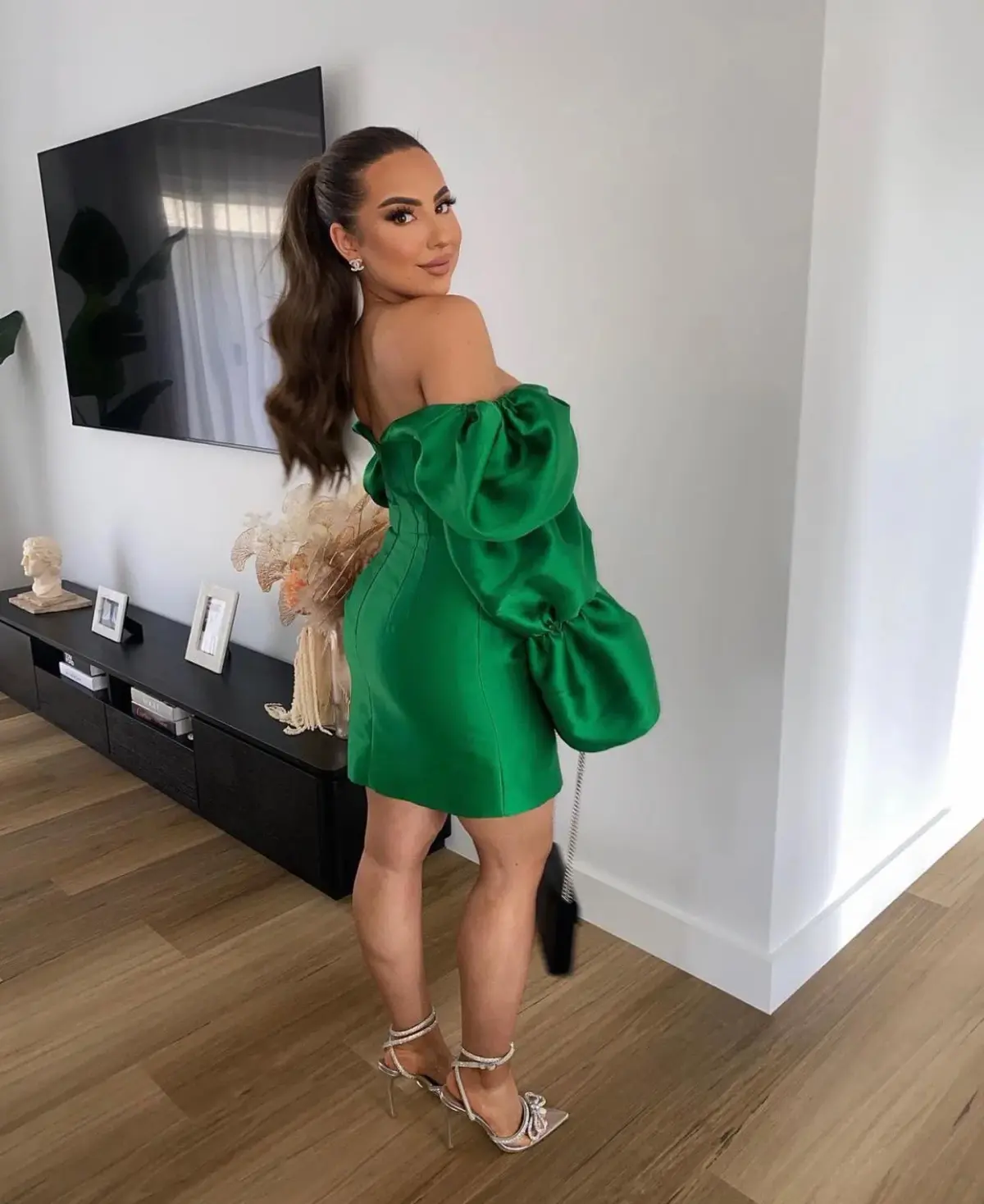 Khirzad Femme Solaro Mini Dress Green Size S / AU 8 - Image 3