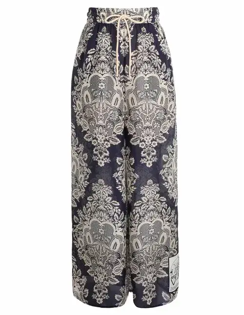 Zimmermann Pattie Relaxed Shirt and Pants Set Floral Size 0 & 1  - Image 4