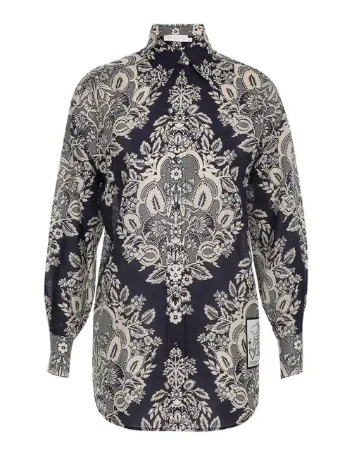 Zimmermann Pattie Relaxed Shirt and Pants Set Floral Size 0 & 1  - Image 3
