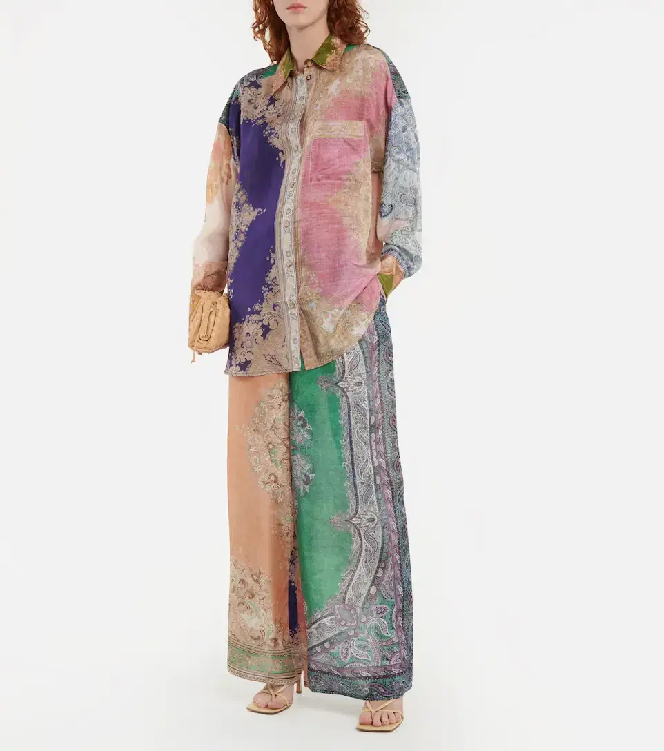 Zimmermann Anneke Shirt and Pants Set Print Size 0-1/Au 8-10 - Image 1