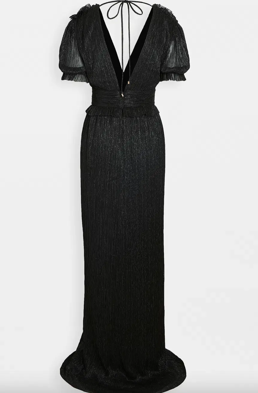 Rebecca Vallance The Luna Shortsleeve Gown Black Size 8 for rent on The Volte - main image