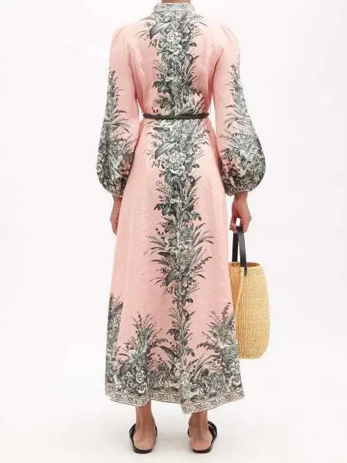 Zimmermann Moonshine Billow Long Dress Pink Size 1 - Image 2
