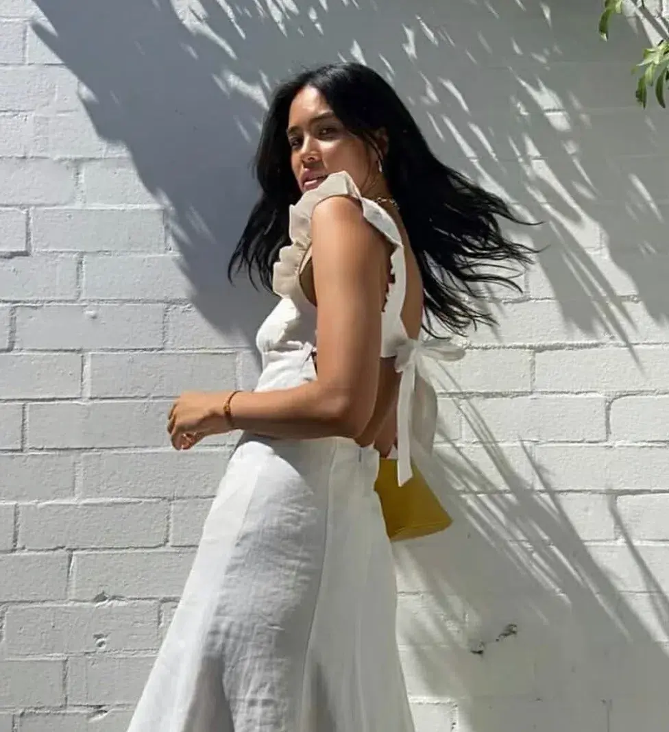 Hansen & Gretel Mimosa Dress White Size 8 for rent on The Volte - main image