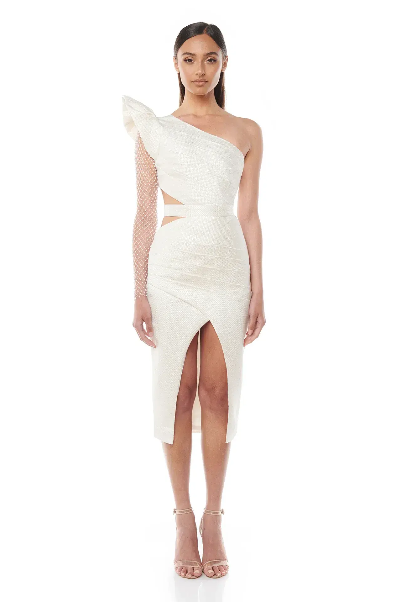 Eliya The Label Melanie Dress Champagne Size 10 - Image 1