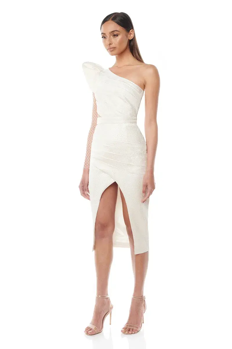 Eliya The Label Melanie Dress Champagne Size 10 - Image 2