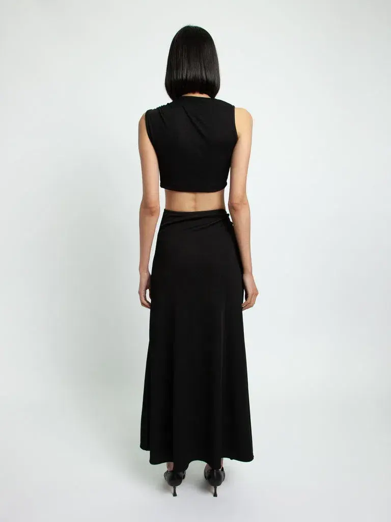 Christopher Esber Moodstone Crop Tank and Skirt Set Black Size 6 for rent on The Volte - main image