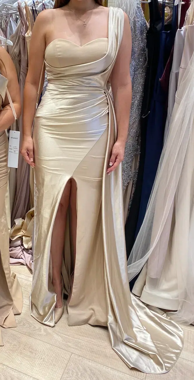 Portia & Scarlett PS5021 Gown Champagne Size 10 - Image 3