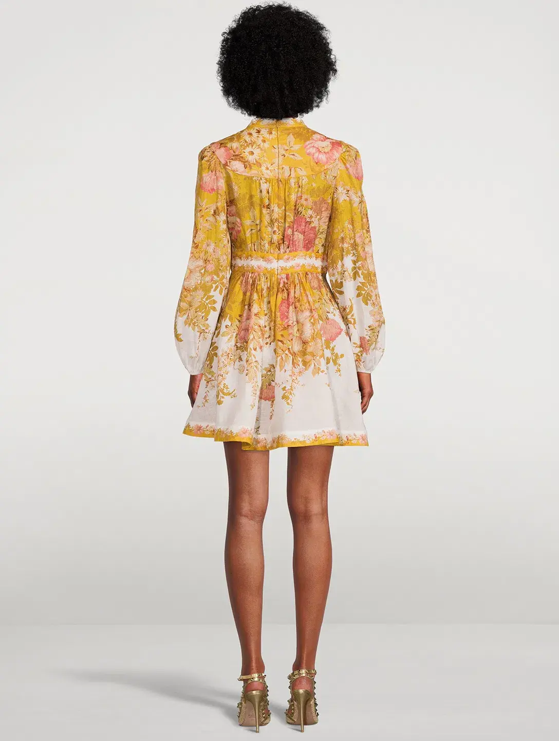 Zimmermann Pattie Plunge Mini Dress Print Size 12 - Image 2