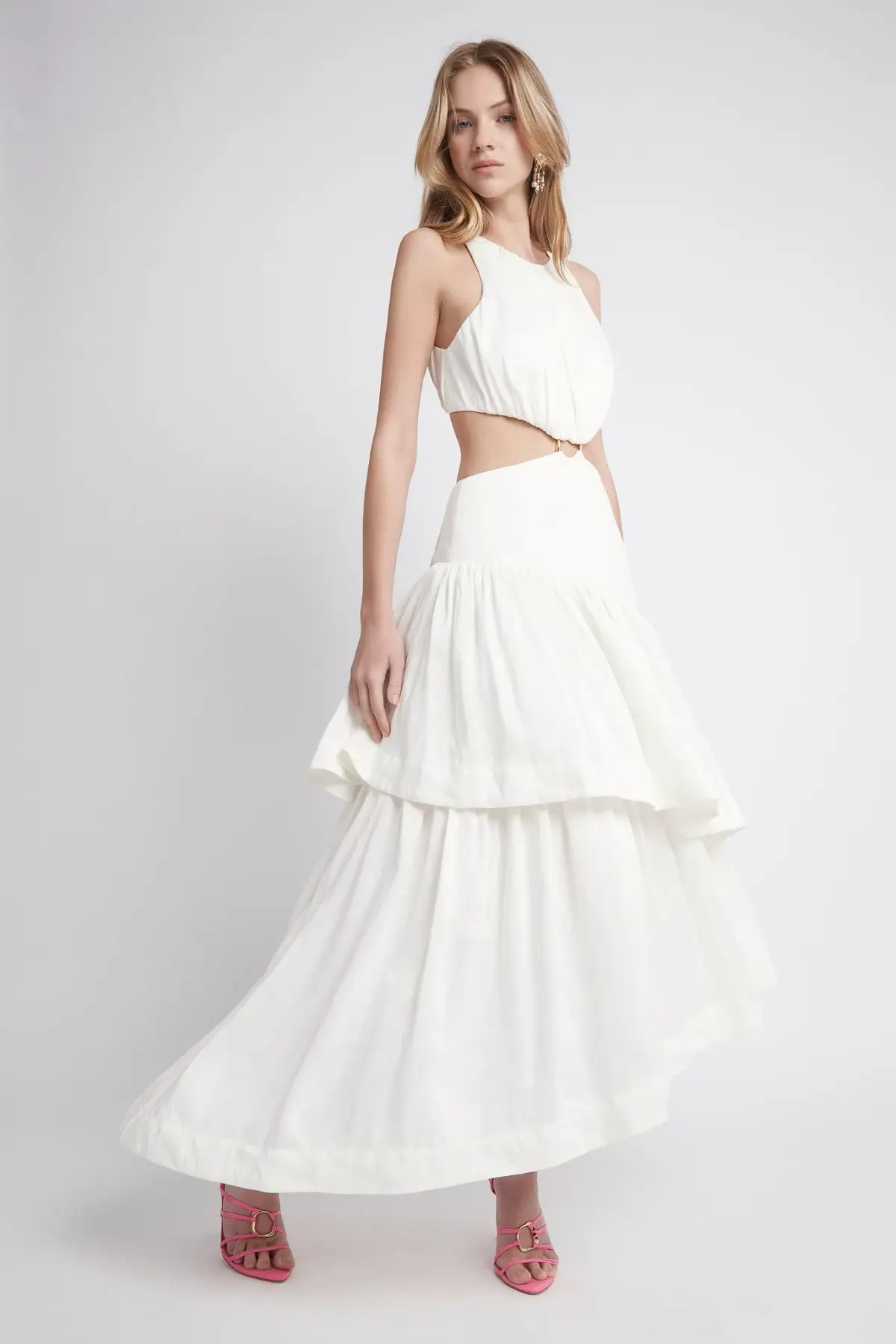 Aje Caliente Cut Out Dress White Size 6 - Image 1