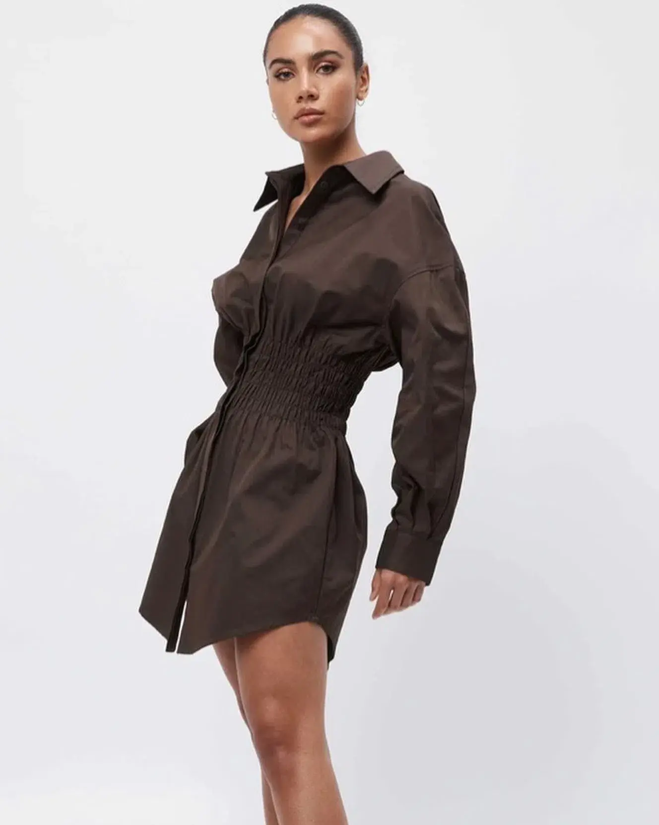 Mossman The Shadow Mini Dress Brown Size 14 - Image 3