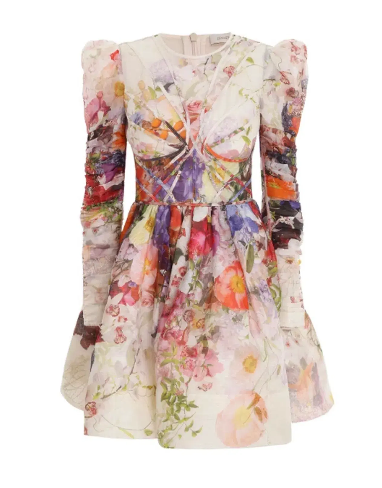 Zimmermann Prima Panelled Mini Dress Multi Floral Size 1 / Au 10 - Image 3