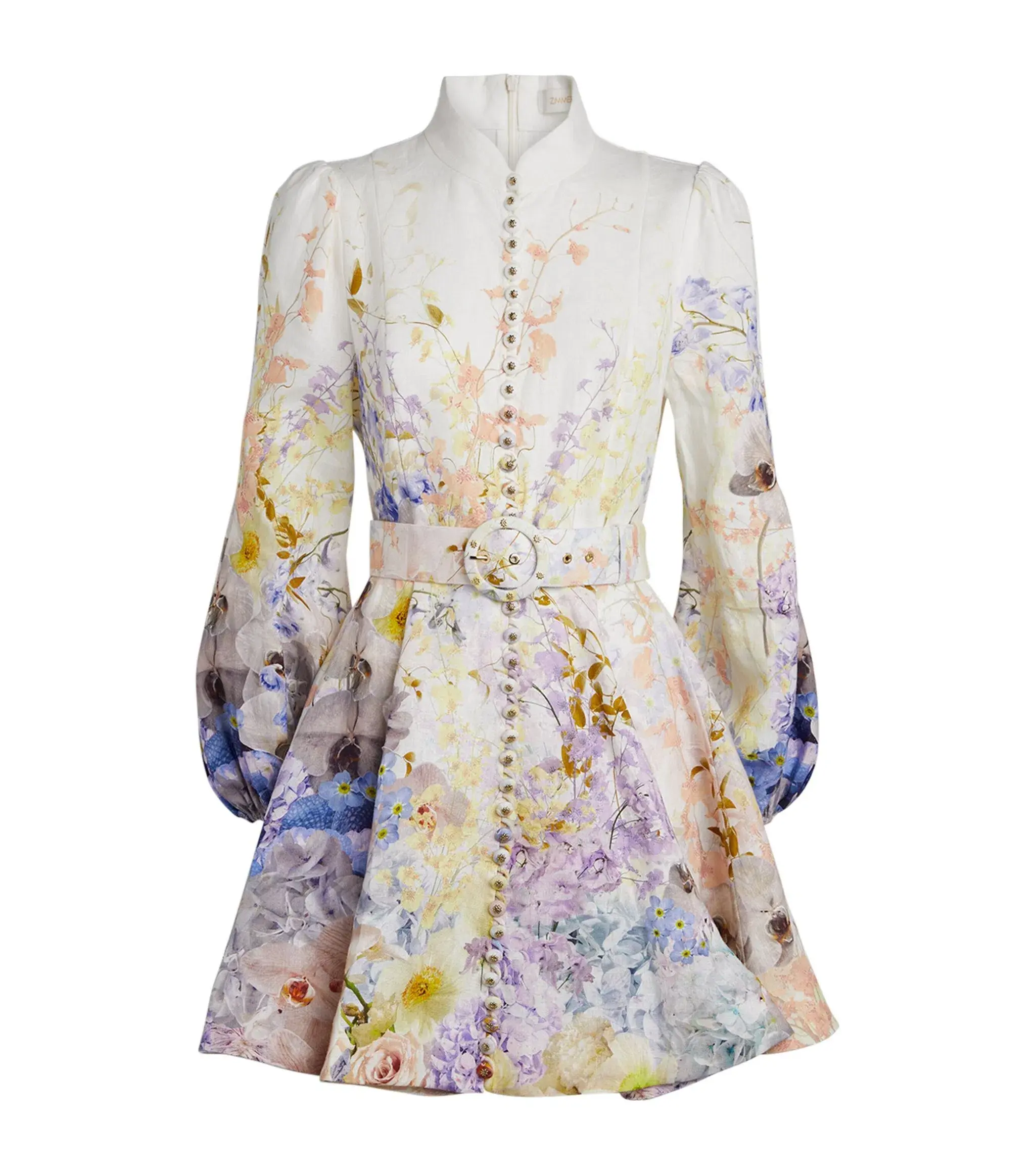 Zimmermann Rhythmic Buttoned Mini Dress Citrus Garden AU12 (22:03) - Image 5